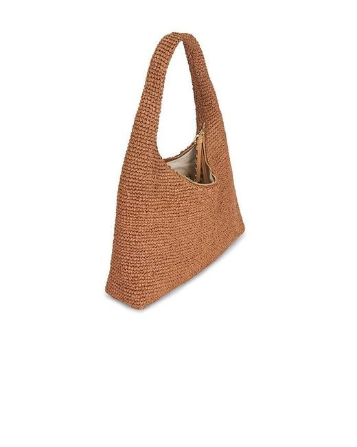Loeffler Randall Brown Willow Crochet Raffia Shoulder Bag
