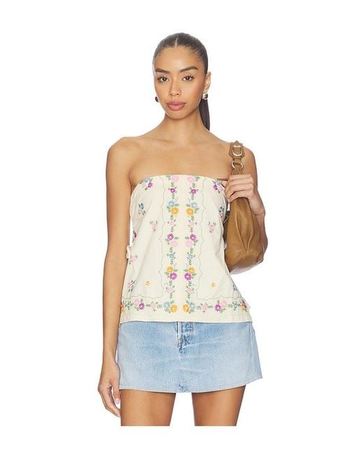 Free People White Doily Days Tube Top