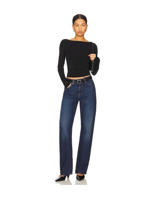 EB DENIM Blue Alida Loose Bowed Jean