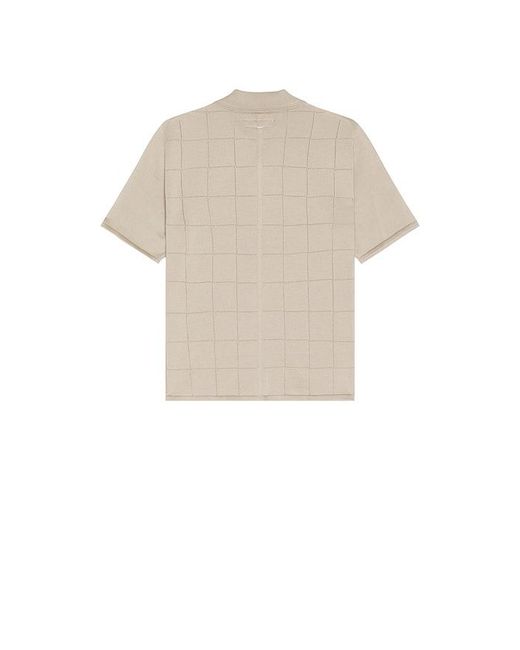 Rag & Bone Natural Window Pane Dalton Knitted Shirt for men