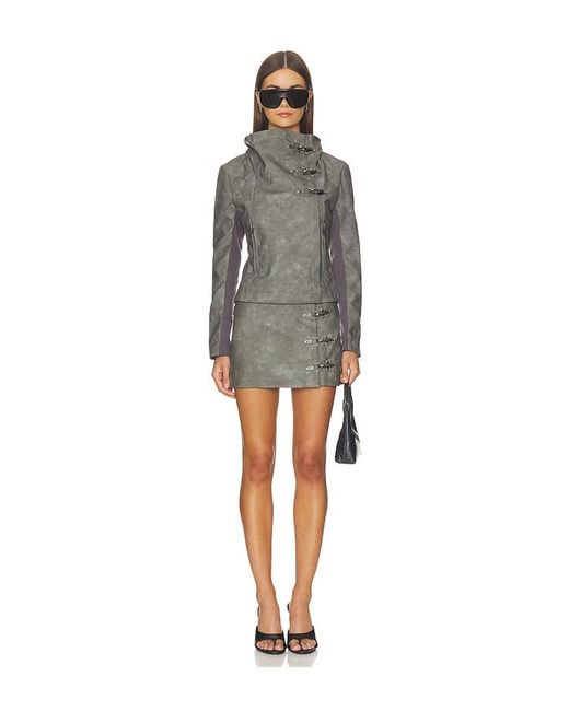 Jaded London Gray Funnel Neck Jacket