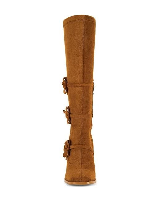 ZEMETA Brown Bow Suede Boot