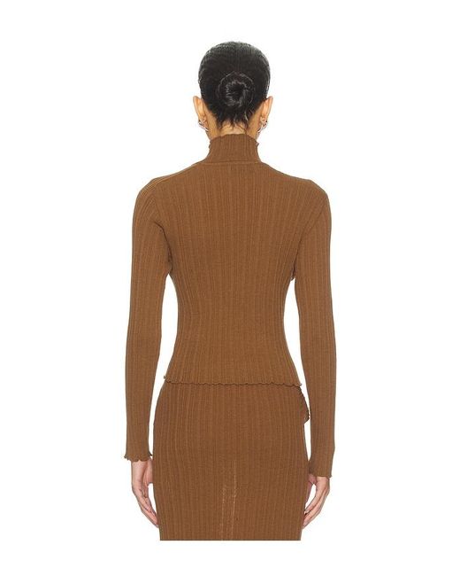 GIUSEPPE DI MORABITO Brown Cutout Top