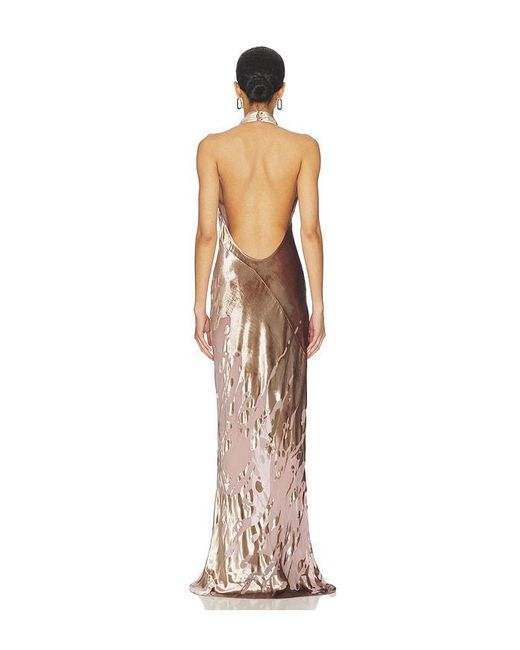 The Sei Multicolor Halter Bias Gown