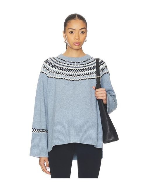 HATCH Blue The Pippa Fairisle Pullover