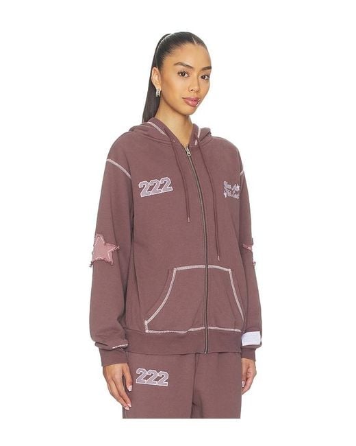 The Mayfair Group Purple Orebella By Bella Hadid X Mayfair On Your Way Back To Yourself Zip-Up Hoodie