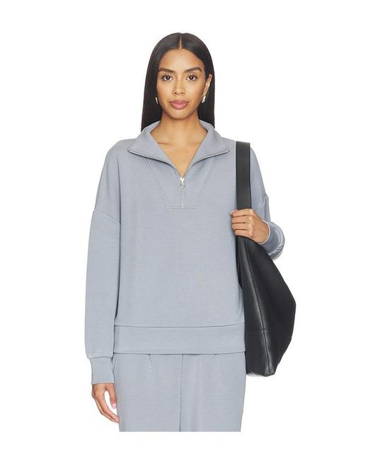 Varley Blue Hawley Half Zip Sweat