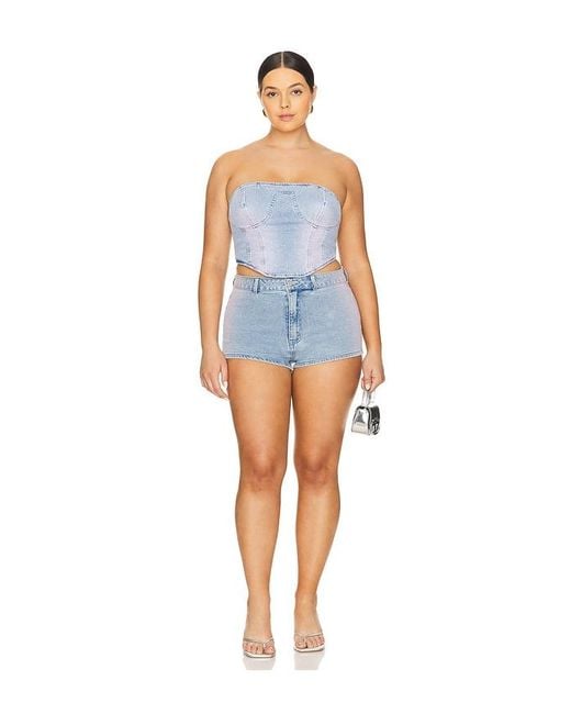 AFRM Blue Reid Bustier
