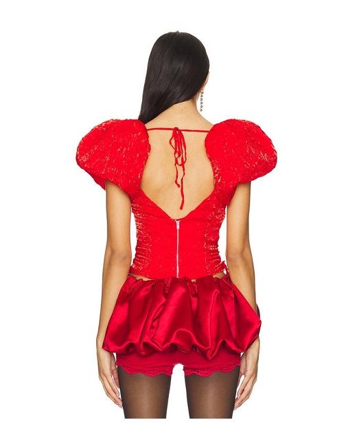 Frosted Organza Top en Red For Love & Lemons