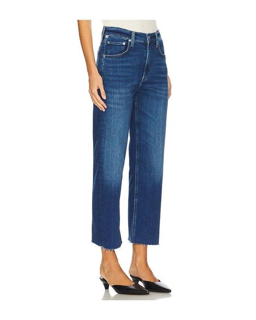 Citizens of Humanity Blue Petite Palma Straight Leg Jeans