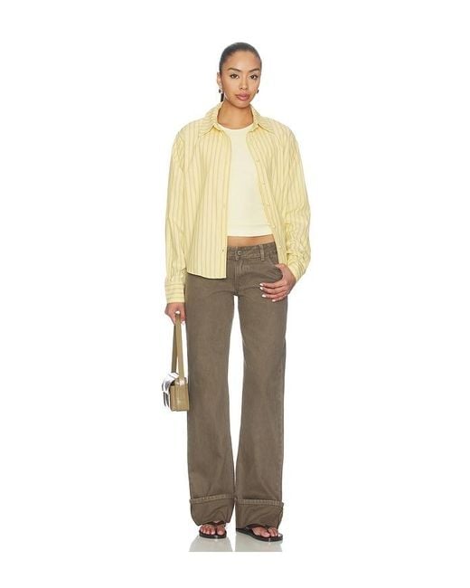 ALL THE WAYS Natural Julie Button Up Top