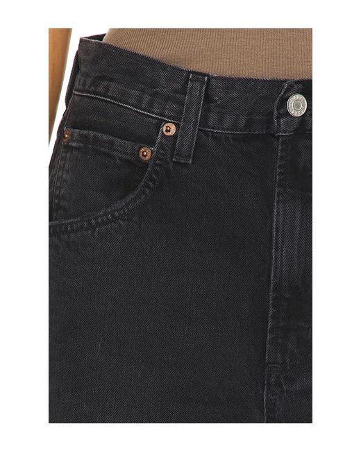 Agolde Black Low Curve Wide Leg Jeans