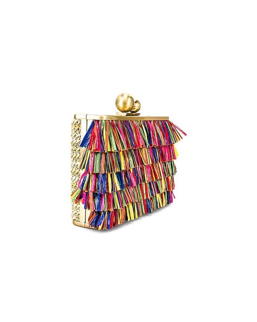 Olga Berg Red Carlita Carnivale Clutch