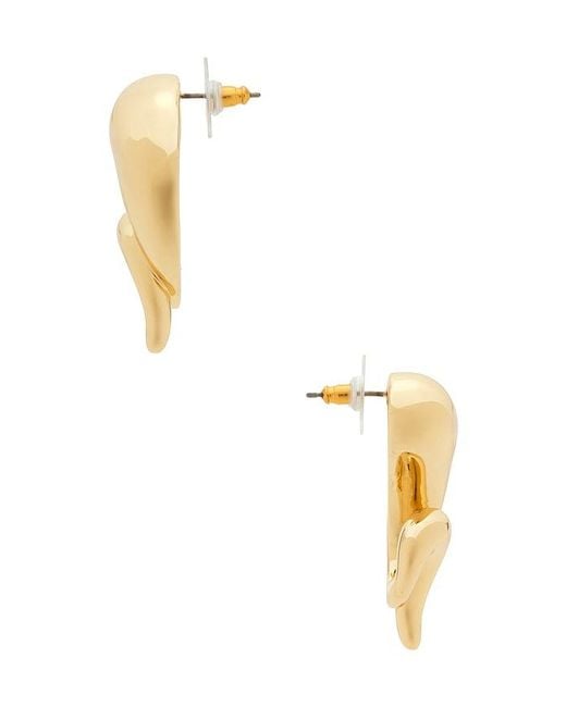 Lele Sadoughi Metallic Twirly Button Stud Earrings
