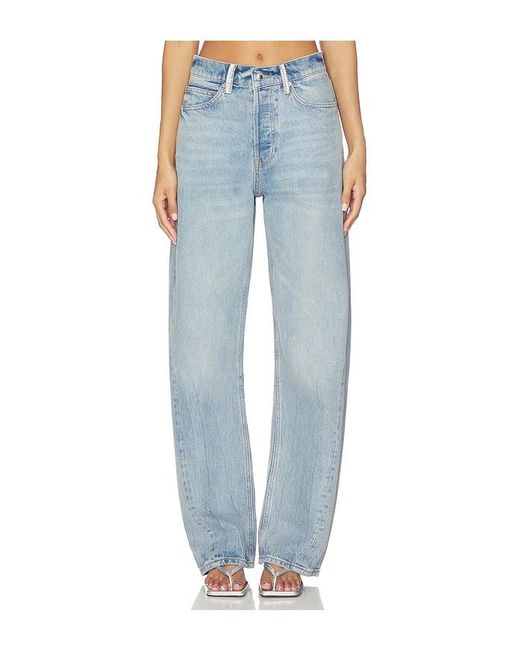 Alexander Wang Blue Relaxed Straight Cut With Crystal Belt Loops