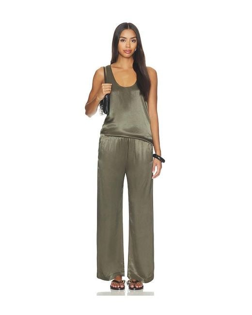 Bobi Green Wide Leg Pants