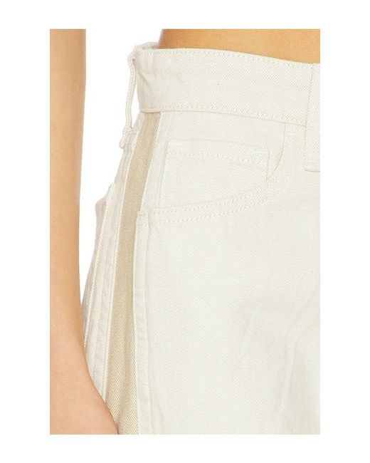 Rag & Bone White Logan Spliced Wide