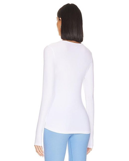 Beyond Yoga White Classic Crew Pullover