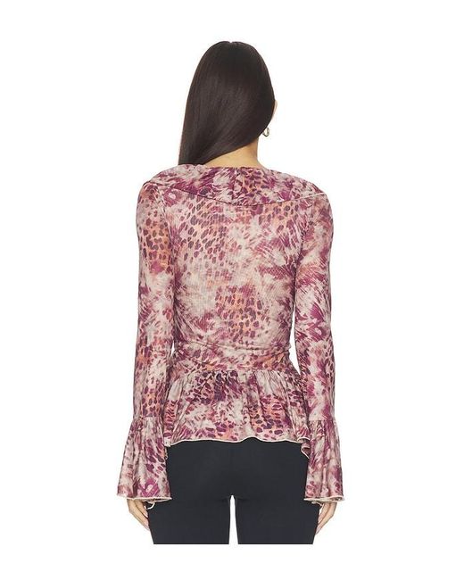 superdown Red Kairi Long Sleeve Top