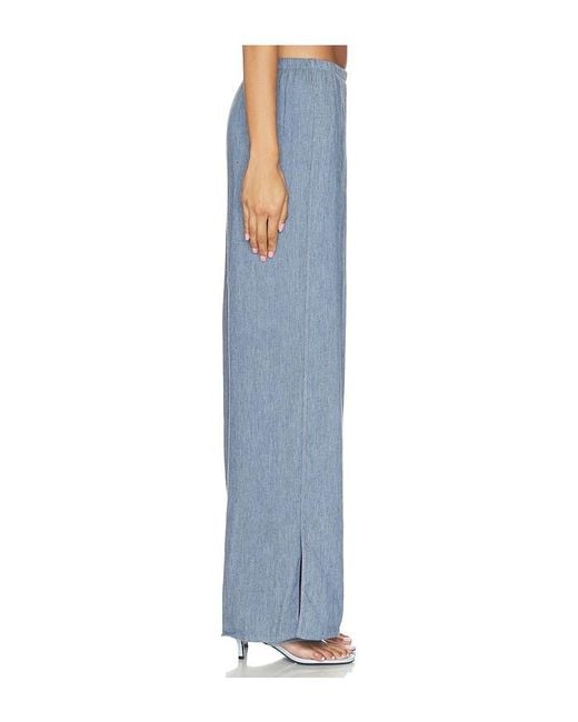 Theory Blue Denim Slit Pant