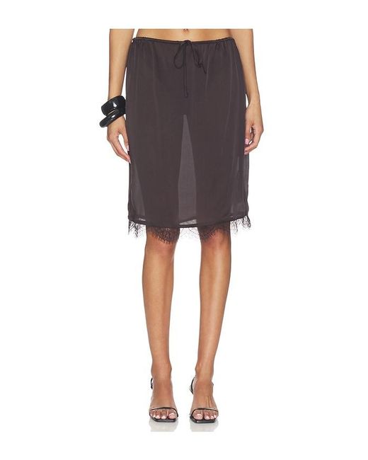 St. Agni Black Fine Lace Skirt