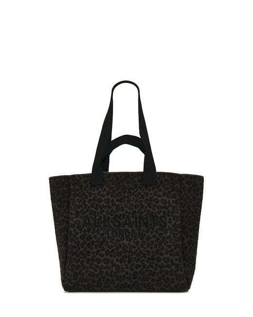 AllSaints Black Izzy Fzzy Tote