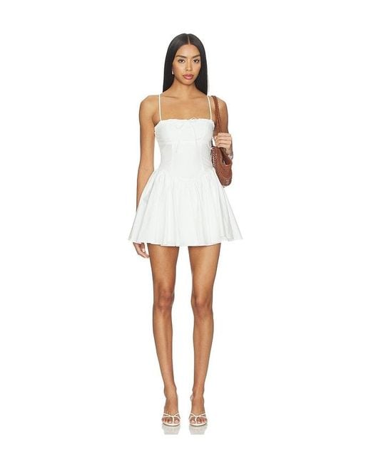 MORE TO COME White Phoebe Mini Dress