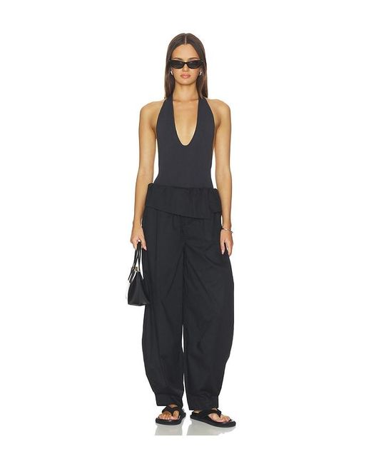 WeWoreWhat Black Pull On Fold Over Pants