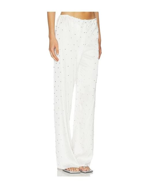 Oseree White Bridal O Gem Pants