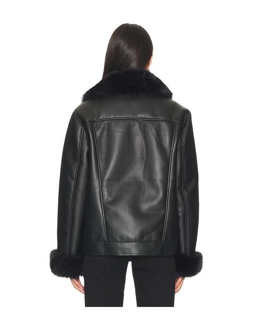 Generation Love Black Walt Faux Fur Shearling Moto Jacket