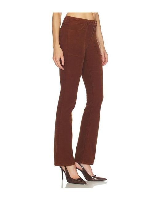 L'Agence Brown Sophie Slim Straight Pant