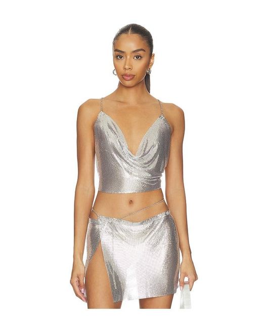 FAE Metallic Aura Glomesh Top