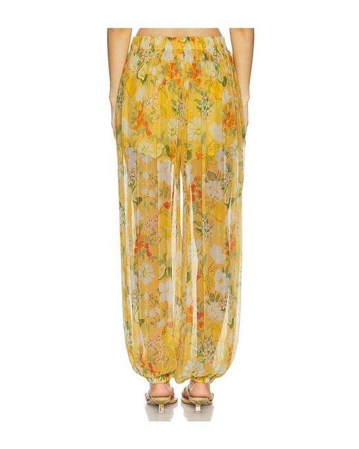 VERANDAH Yellow Floral Balloon Pants