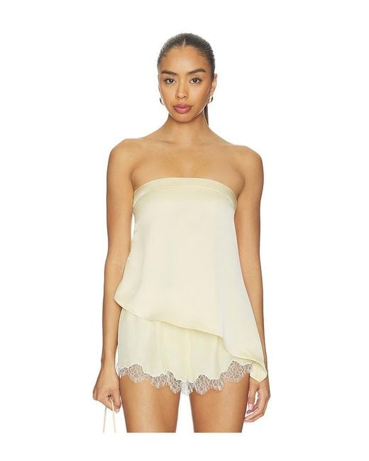 ALL THE WAYS Natural Marcella Strapless Top