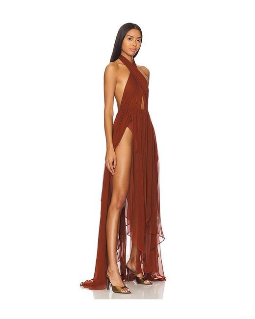 retroféte Multicolor Maxikleid Ina