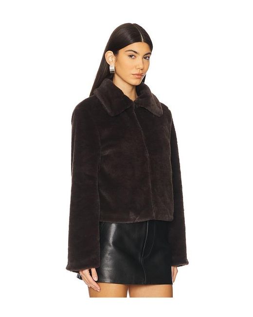 superdown Black Tianna Faux Fur Jacket