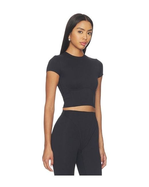 NikeSKIMS Blue Matte Corset Crop Top