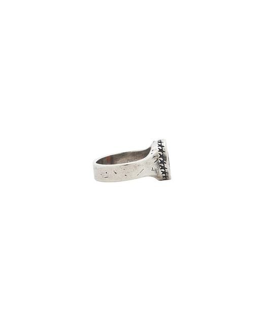 Twojeys White Icon Link Ruby Ring for men