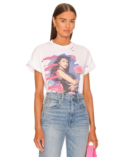 T SHIRT SELENA COMO LA FLOR Junk Food En Coloris Blanc Lyst