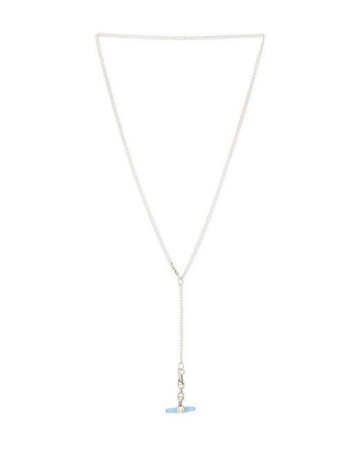 Loren Stewart Multicolor Lunette Barbell Link Necklace