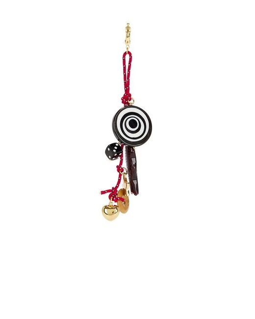 Timeless Pearly Red Charms Rope Keychain