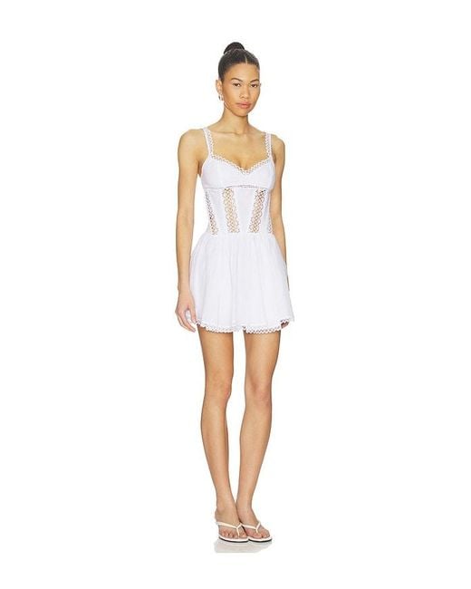 Charo Ruiz White Gardenia Short Dress