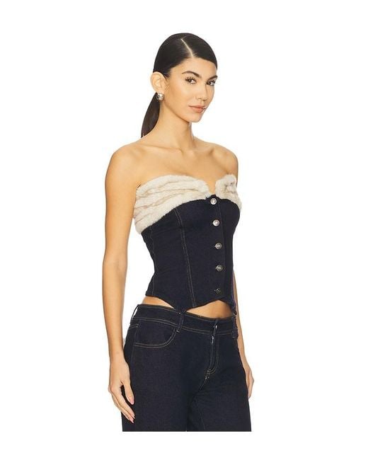 OW Collection Black Desi Corset Top