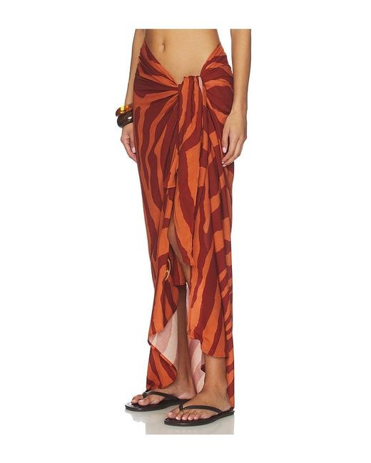 ViX Orange Printed Sarong