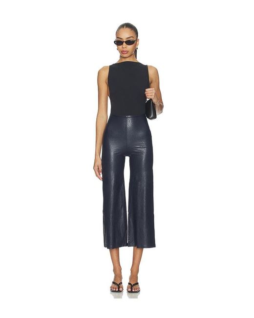 Commando Blue Faux Leather Cropped Pant