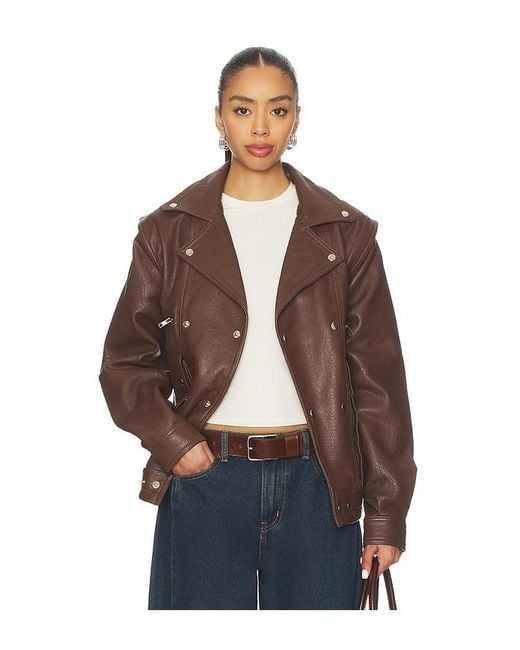 Urban Outfitters Brown Hybrid Motosport Jacket