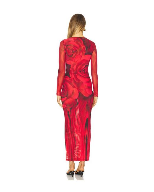AFRM Red Phyll Midi Dress