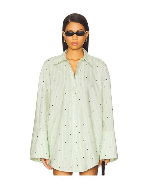 Camisa Oversize De Popelina En Color Verde Talla (También En 34, 36, 38, 40, 42, 44) ROTATE BIRGER CHRISTENSEN de color White
