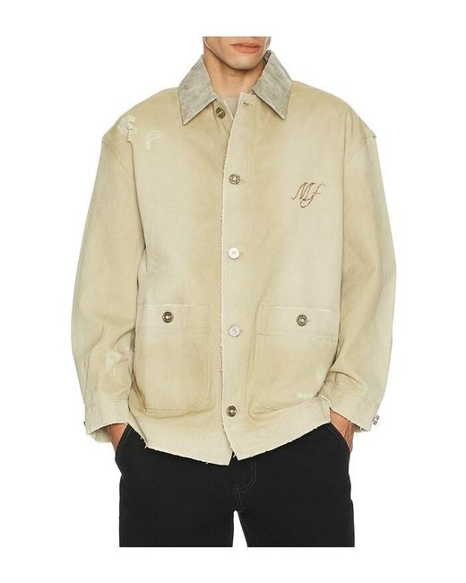 MADFRENZY White Work Jacket for men