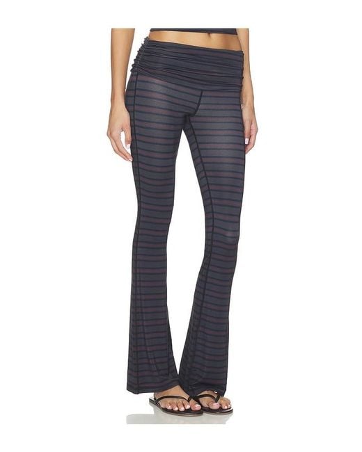WeWoreWhat Blue Fold Over Flare Legging